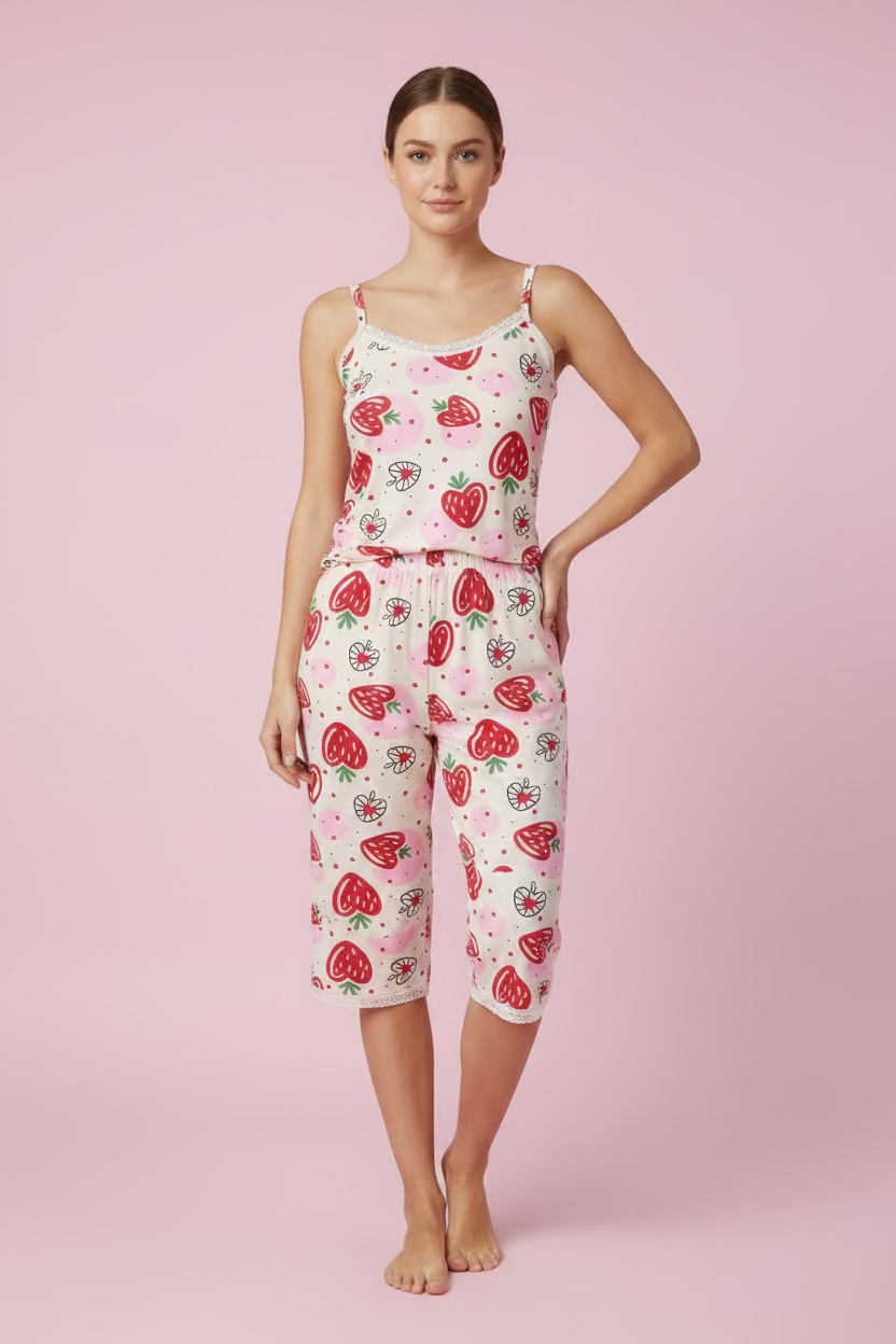 Ensemble de Pyjamas fraise - été 2026