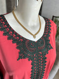 Caftan Marocain rouge brodé